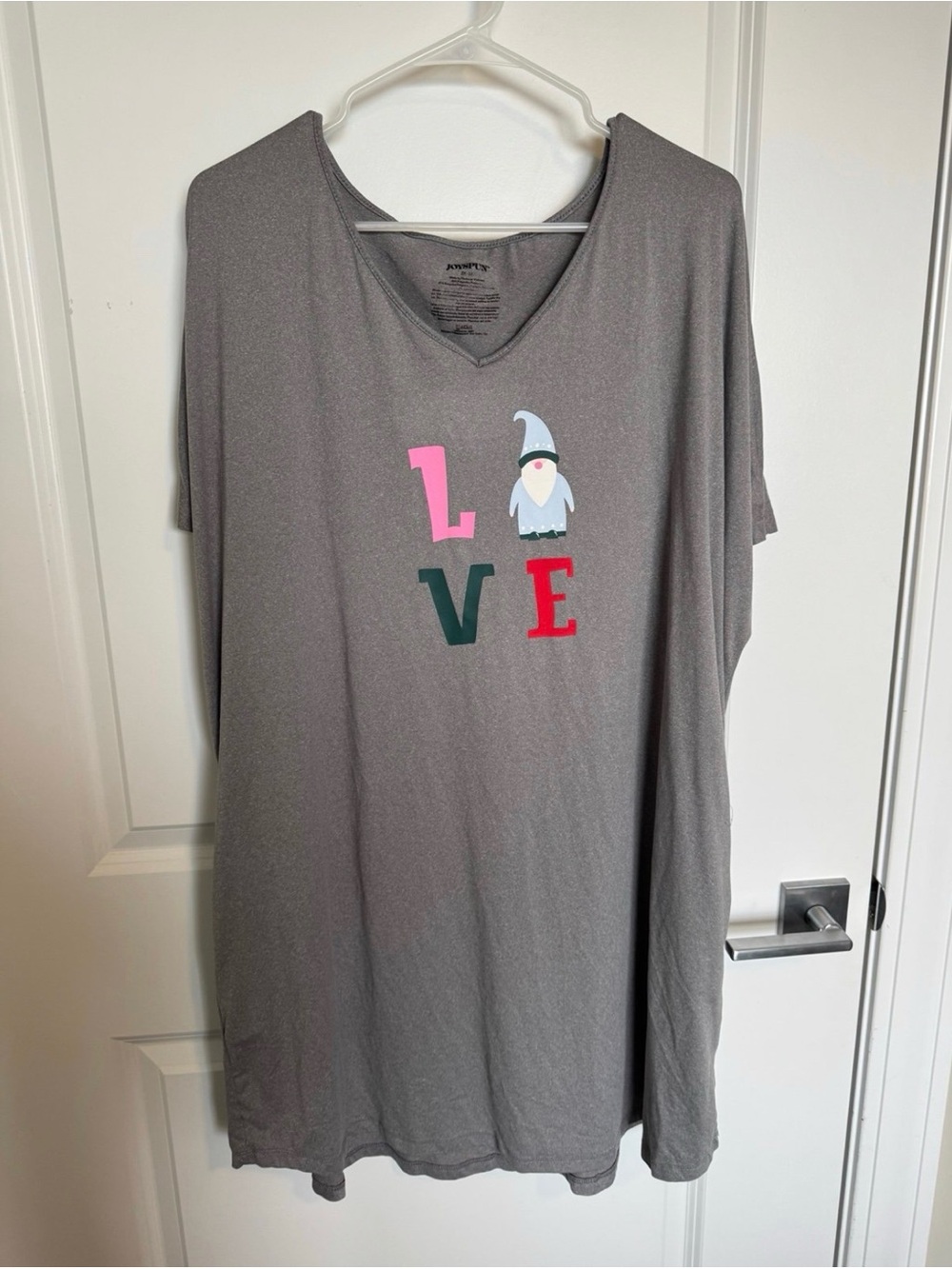 Joyspun Gray "LOVE" Gnome Moo Moo